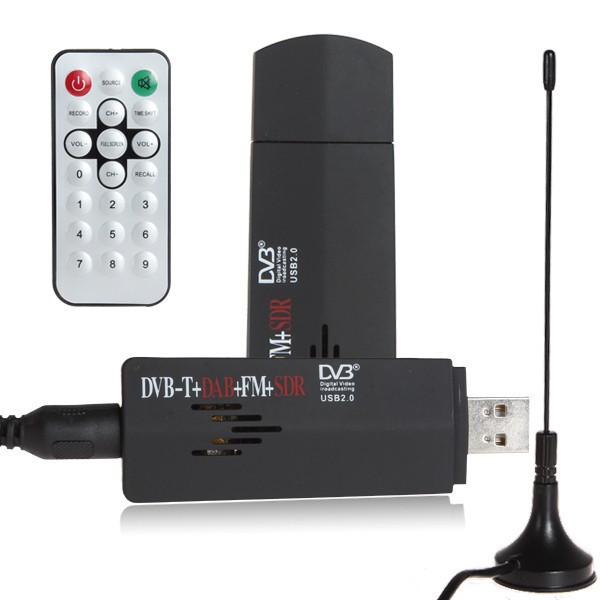 RTL-SDR / FM + DAB / DVB-T USB 2.0 มินิทีวีดิจิตอลติด DVBT Dongle SDR พร้อม RTL2832U และ R820T จูนเนอร์รับสัญญาณ + Contro ระยะไกล