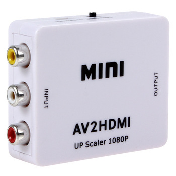 มินิคอมโพสิต AV CVBS 3 RCA เป็น HDMI Video Converter Adapter 720p 1080p Upscaler