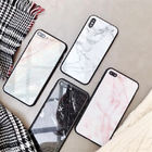 For iphone x case clear tempered glass back shell tpu edge shockproof glass phone case for iphone x 7 8 plus