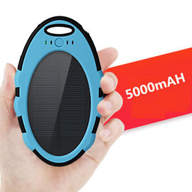 2018 New mobile phone solar charger 5000mah portable waterproof solar power bank