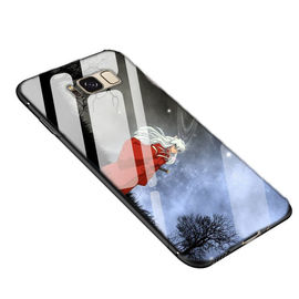 Hot sale Luminous tempered glass cell phone case cover for Samsung note8 note9