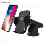 2019 qi charger oem phone accessory for samsung fast wireless car charger Automatic Infrared Induction Air Vent Car Phone Mount