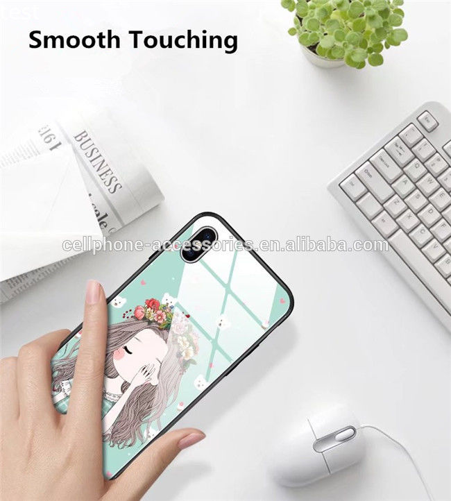 Popular design clear anti-scratch glass free sample phone case with customized pictures