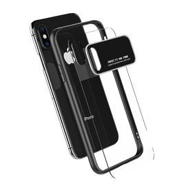 หรูหรากันกระแทกล้างกรณีโทรศัพท์สำหรับ Iphone x กระจกโทรศัพท์กรณีใส